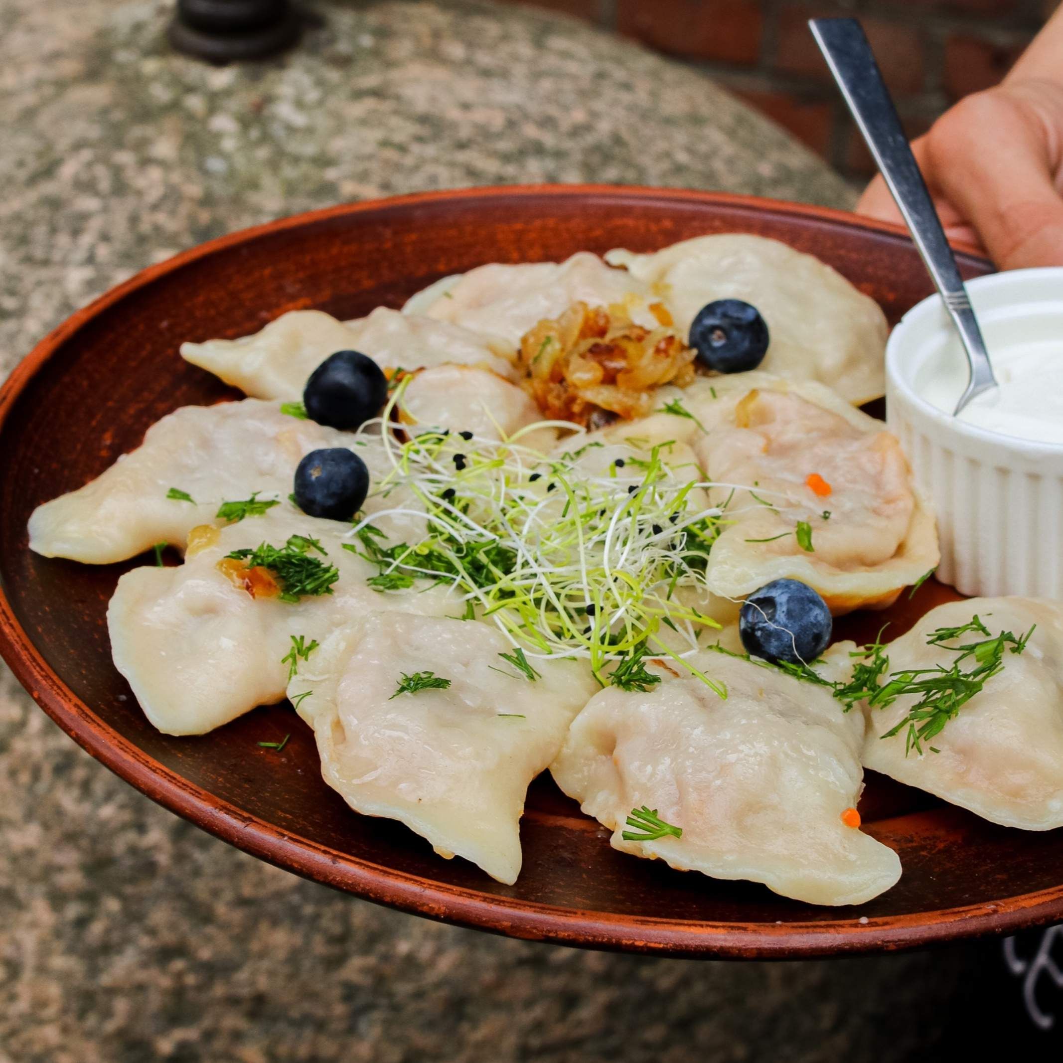 Pierogi z kurczakiem i grzybami